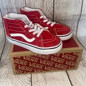 Red Vans Size 9 Toddler